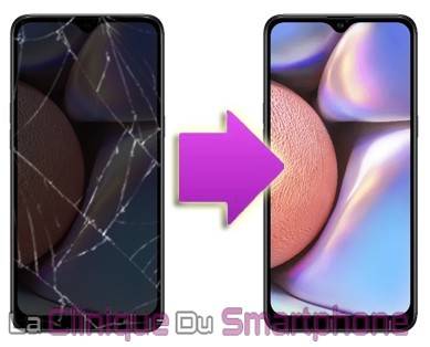 REMPLACEMENT VITRE TACTILE + ECRAN AMOLED SAMSUNG GALAXY A10S (A107)